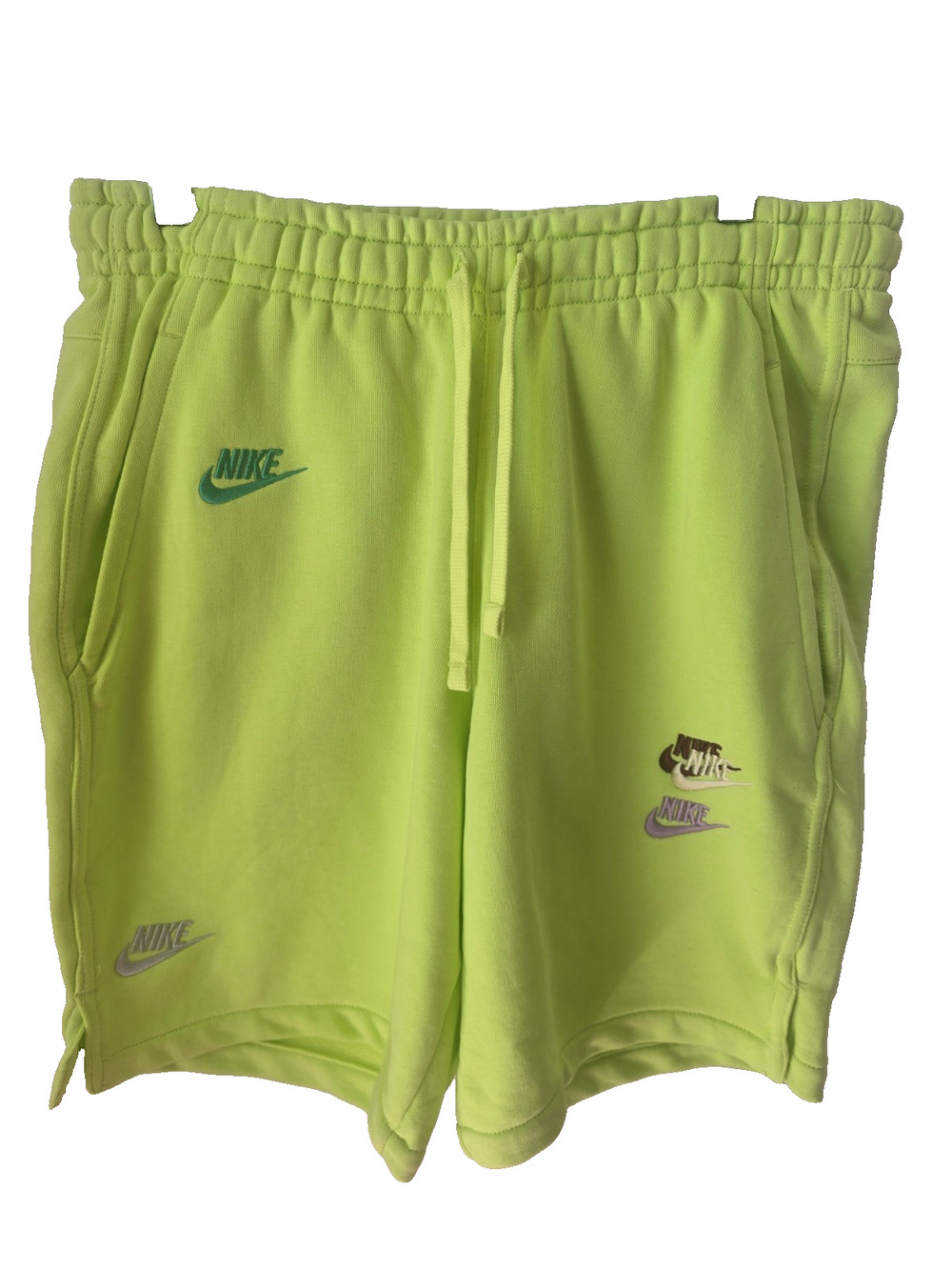 Nike NSW Essentials + French Terry shorts embroidered Neon Green Sz S